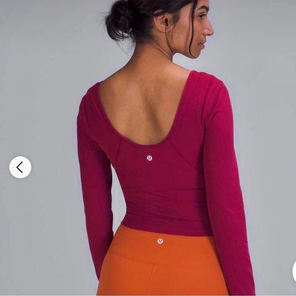lululemon athletica Tops - Lululemon Align Women's Burgundy  Crop-top Size 2